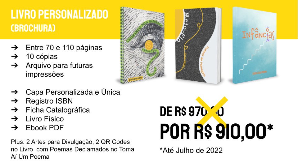 Publique O Seu Livro Toma Aí Um Poema 8361