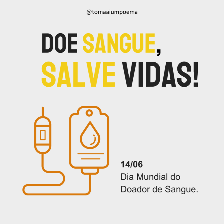 Doe sangue, salve vidas!