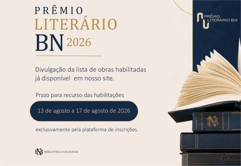FBN divulga lista de obras habilitadas para o Prêmio Literário Biblioteca Nacional 2026